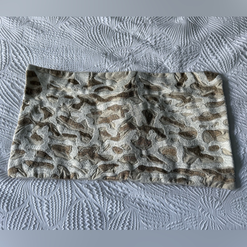 West Elm Textured Cream and Brown Pillow Sham - NWT! Bundled, includes 2 Shams.